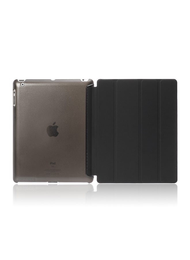 Suitable For IPad 10.2 Flat Protective Cover Pro11 Elastic Leather 10.5 Triple Fold Mini6 Bracket Hard Shell-Color:Red-Applicable Model:mini 4/5  - Image 3
