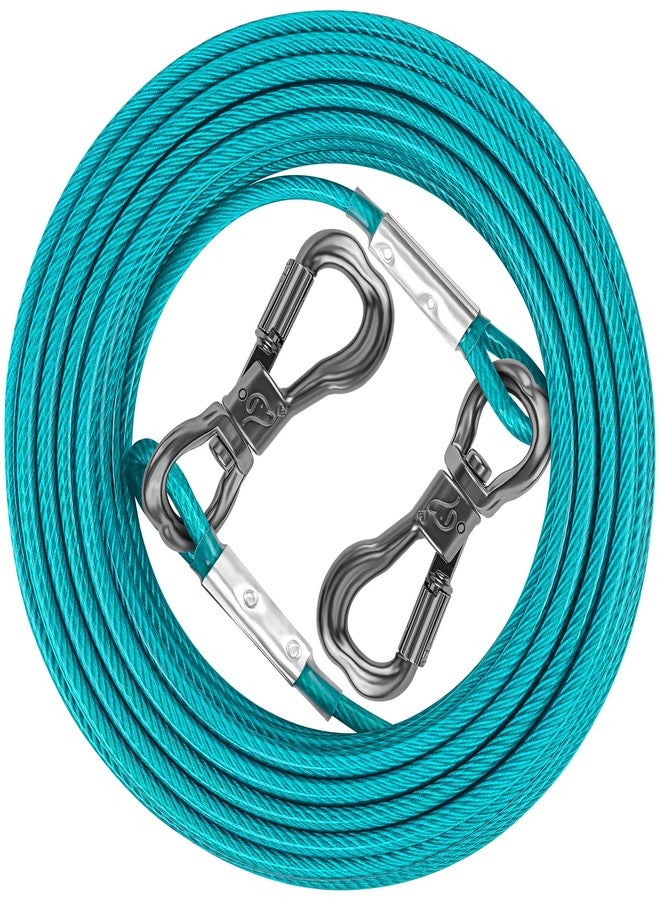 XiaZ 8FT Dog Tie Out Cable, Dog Tether for Yard 8/10/15/20/30/50FT, Heavy Duty Pet Lead Tether Chain Outside for Small Medium Large Dogs Up to 120 LBS - Image 1