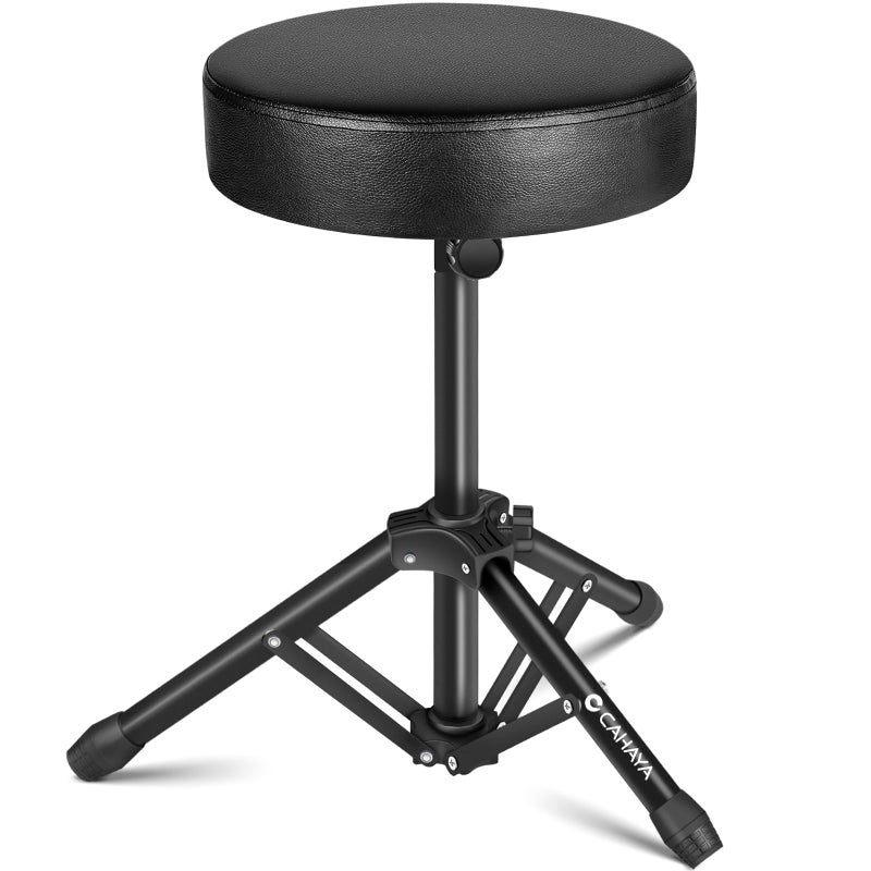 CAHAYA CAHAYA Drum Throne Height Drum Stools Padded Drum Seat Folding Universal Drum Chair for Kids and Adult CY0334