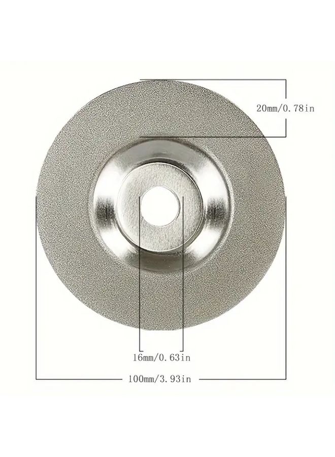 4 Inch Silver Diamond Grinding Disc for Metal Industrial Grade Ultra Hard - Image 2