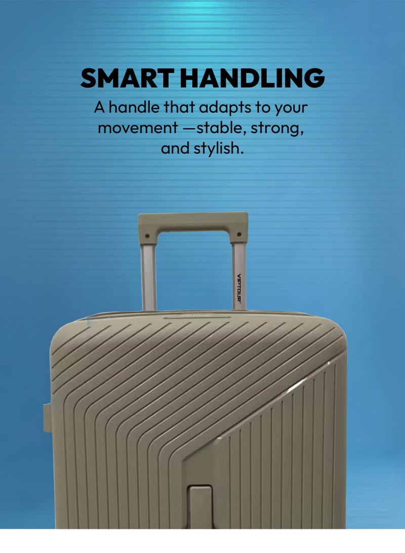 VIPTOUR 3 Piece Trolley Luggage Set Lightweight Suitcase 360° Double Wheels, Travel Bag with TSA Lock & Telescopic Handle - Image 5