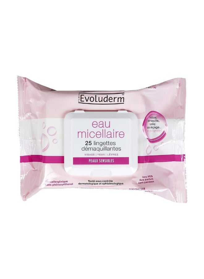 Evoluderm Micellar Water Cleansing Wipes 25's 16279