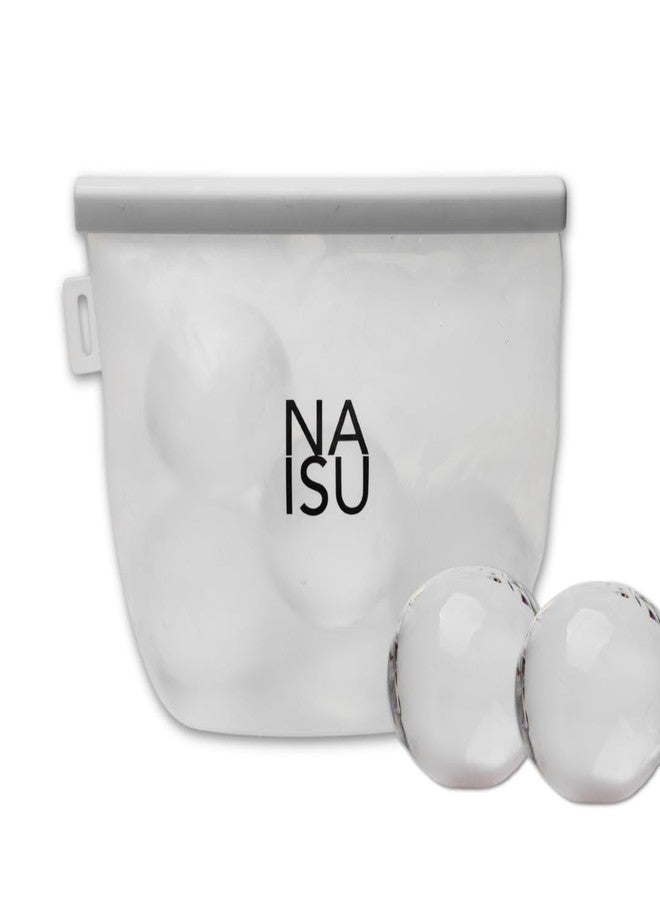 NAISU Clear Ice Silicone Storage Bag - Reusable Freezer Bag for Crystal-Clear Ice Balls & Cubes, Leakproof, Food-Grade, Ideal for Whiskey & Cocktails - Image 1