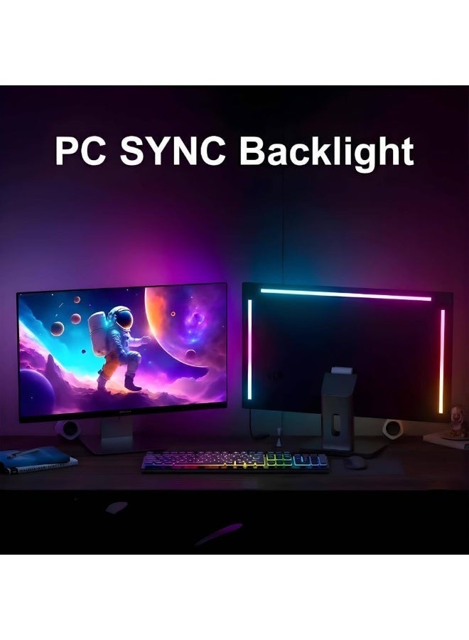 اكسبت العنوان: إضاءة PC SYNC الذكية - شريط RGB+IC تفاعلي خلف الشاشة لمزامنة الألوان والموسيقى - مقاس 34 بوصة - Image 1