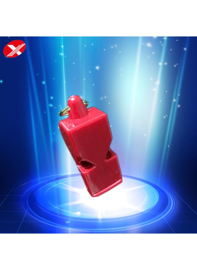 Coreless Plastic Referee Whistle High Frequency Whistle Plastic Life Saving Whistle Whistle For Basketball Soccer Game-Color:Red
