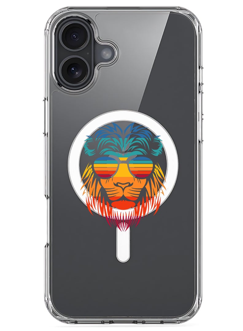 Theodor Magnetic Case for Apple iPhone 17 Compatible with MagSafe Wireless Charging, Shockproof Phone Bumper Cover - lion - Image 1