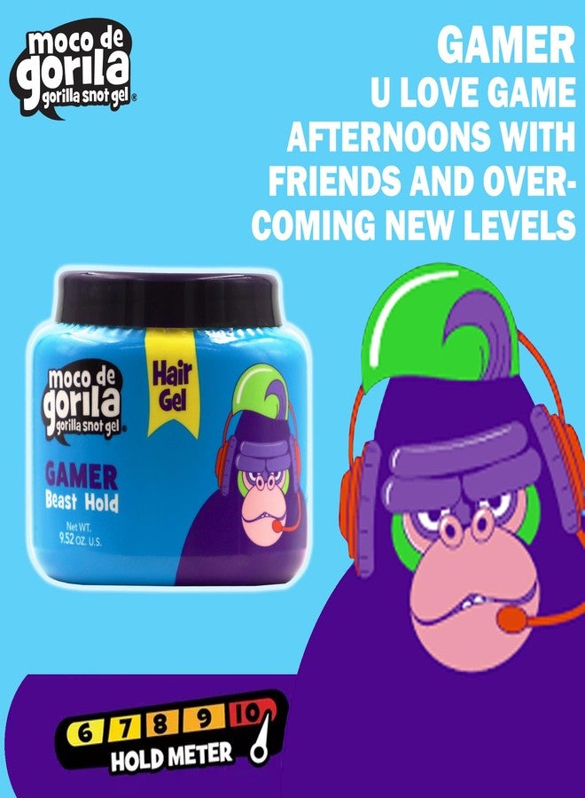 Moco de Gorila Gamer, Hair Styling Gel, Gives your Hairstyle a Long-Lasting Effect, Reactivate with Water, High Fixation, 3-Pack of 9.52 Oz Each, 3 Jars - Image 2