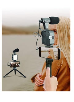 ماركة غير محددة مجموعة eDealz Starter Vlogging لأجهزة iPhone وAndroid مع حامل ثلاثي القوائم 10 بوصات و36 مصباح LED وحامل للهاتف وميكروفون صغير للبث المباشر ومكالمات الفيديو والتدوين بالفيديو ويوتيوب وإنستغرام وتيك توك  - Image 3