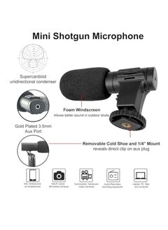 ماركة غير محددة مجموعة eDealz Starter Vlogging لأجهزة iPhone وAndroid مع حامل ثلاثي القوائم 10 بوصات و36 مصباح LED وحامل للهاتف وميكروفون صغير للبث المباشر ومكالمات الفيديو والتدوين بالفيديو ويوتيوب وإنستغرام وتيك توك  - Image 4