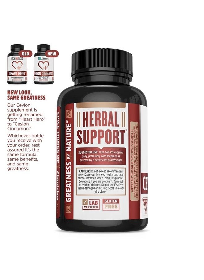 Zhou Nutrition Zhou Ceylon Cinnamon | Supports Heart Health and Joint Mobility | True Cinnamon Native to Sri Lanka | 30 Servings, 60 CT  - Image 3
