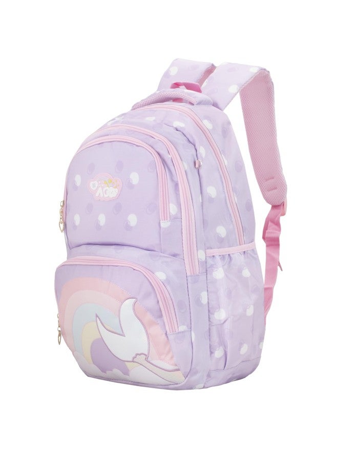 AREO Backpack for Girls | Waterproof Teen Backpacks | Princess School Bag | Cute Travel Daypack Stylish and Trendy College Bag for Girls | Collage backpack (PURPLE RAINBOW) - Image 3