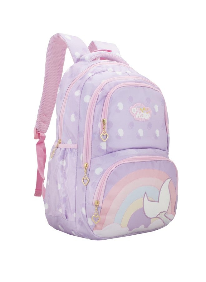 AREO Backpack for Girls | Waterproof Teen Backpacks | Princess School Bag | Cute Travel Daypack Stylish and Trendy College Bag for Girls | Collage backpack (PURPLE RAINBOW) - Image 1