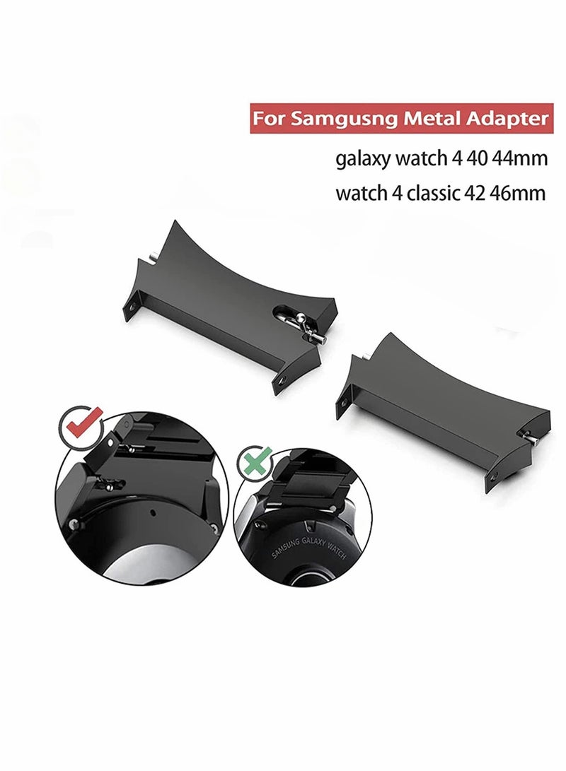 SYOSI Watch Connection, Metal Connector, Watch Lugs, Replacement Stainless Steel Connection Adapter, Connect Watch Strap, for Samsung Galaxy Watch 4, for Galaxy Watch 4 40mm 44mm Classic 42mm 46mm, 3 pair - Image 2