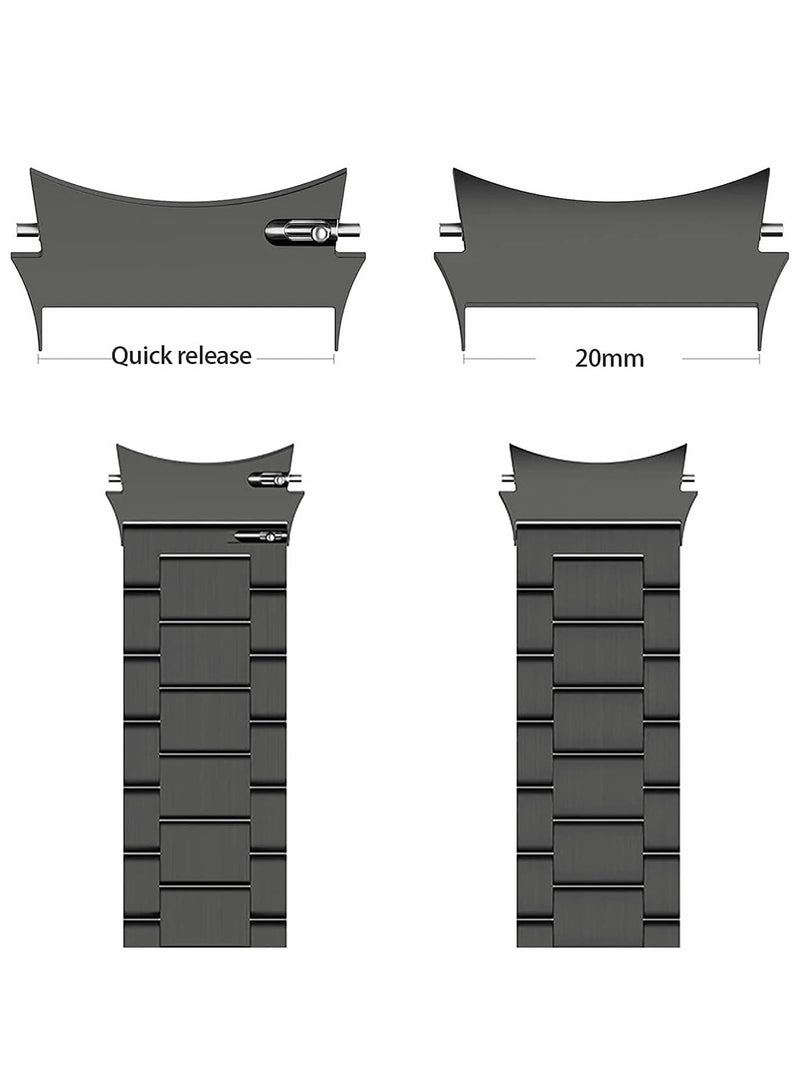 SYOSI Watch Connection, Metal Connector, Watch Lugs, Replacement Stainless Steel Connection Adapter, Connect Watch Strap, for Samsung Galaxy Watch 4, for Galaxy Watch 4 40mm 44mm Classic 42mm 46mm, 3 pair - Image 4