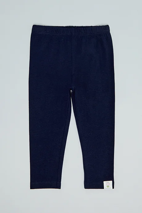 أر أند بي Solid Leggings with Elastic Waist