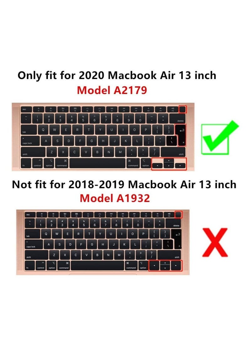 AMM - Ultra Thin TPU Keyboard Cover for MacBook Air 13 Inch 2020 New Model: A2337,A2179, UK Layout Touch ID Keyboard Protector Protective Skin NOT FIT for 2018-2019 Version, Black - Image 1