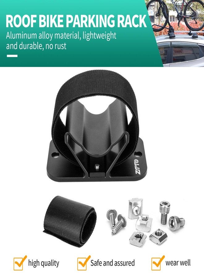 UOIENRT Bike Rear Wheel Fixing Bracket, Aluminum Alloy Roof Bike Parking Rack Rear Wheel Rack Mount(Black) - Image 5