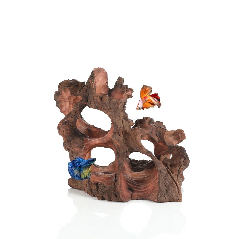 Natural Wood Aquarium Cave Betta Fish Hideout for Aquarium Fish Tank Decorations-Reptile Hide-Snake Hide-Cave for Cichlids Habitat Shelter for Crayfish Shrimp and Other Aquatic Pets 6.1-9.8 - Image 1