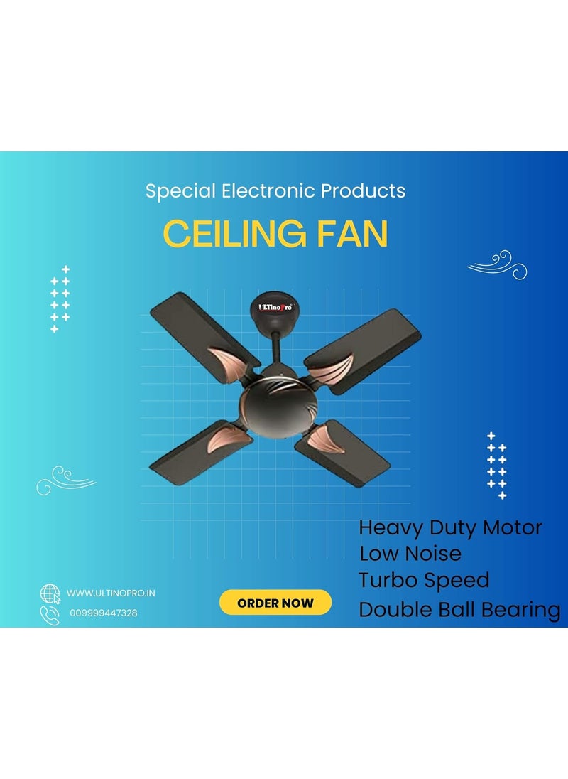 UltinoPro UltinoPro HiSpeed Electric Ceiling Fan 50w 600mm 24 2year warranty Smoke Brown Fiesta  - Image 2