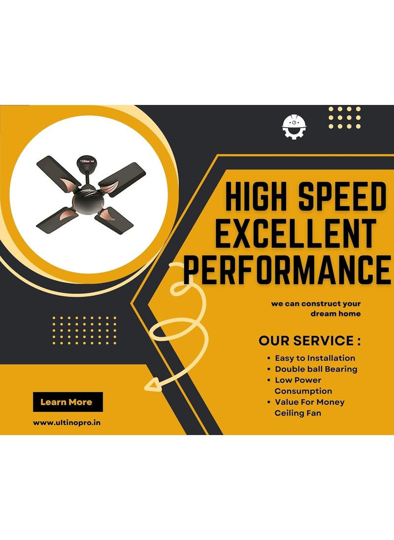 UltinoPro UltinoPro HiSpeed Electric Ceiling Fan 50w 600mm 24 2year warranty Smoke Brown Fiesta  - Image 3
