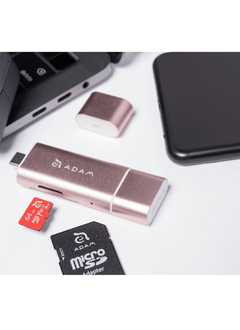 ADAM ELEMENTS Adam Elements CASA C05 4K USB 3.1 Type C and Type A and Micro USB 5 in 1 SD and micro SD Card Reader  - Image 3