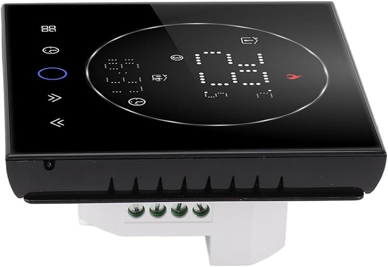 Programmable Wireless Thermostat For Home AC Boiler Wall Mounted Black 95 240V - Image 1