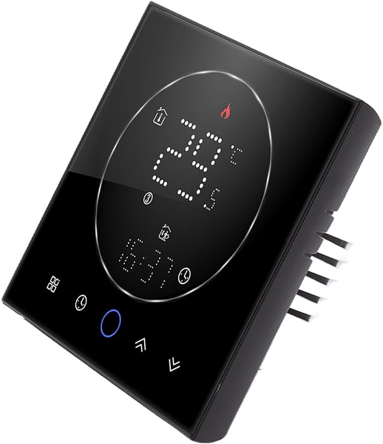 Programmable Wireless Thermostat For Home AC Boiler Wall Mounted Black 95 240V - Image 3