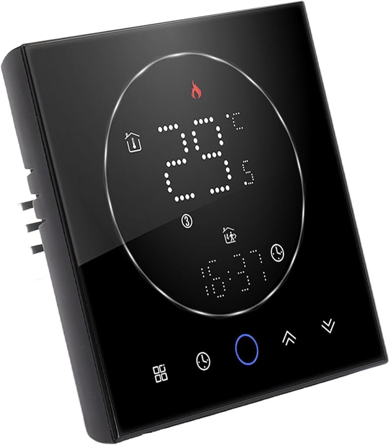 Programmable Wireless Thermostat For Home AC Boiler Wall Mounted Black 95 240V - Image 5