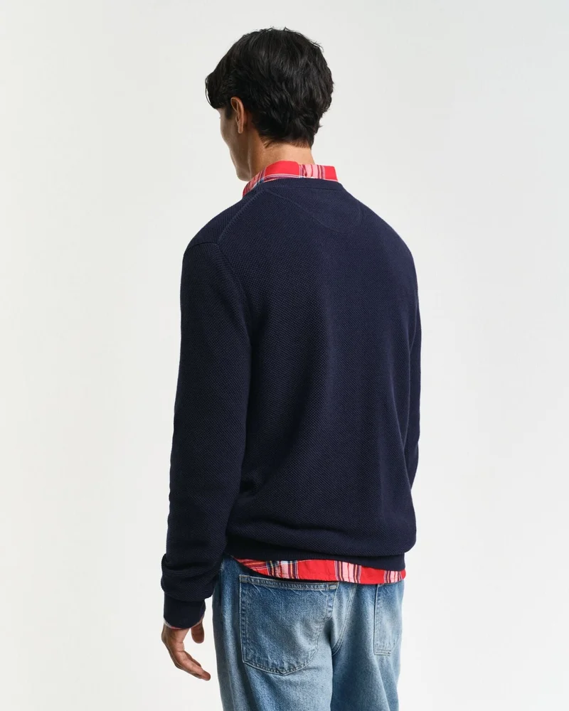 GANT  Gant Cotton Piqué Crew Neck Sweater for Men | Best Price UAE