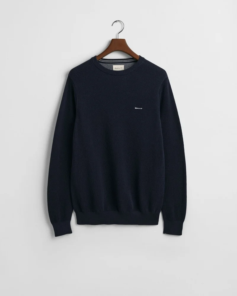 GANT  Gant Cotton Piqué Crew Neck Sweater for Men | Best Price UAE