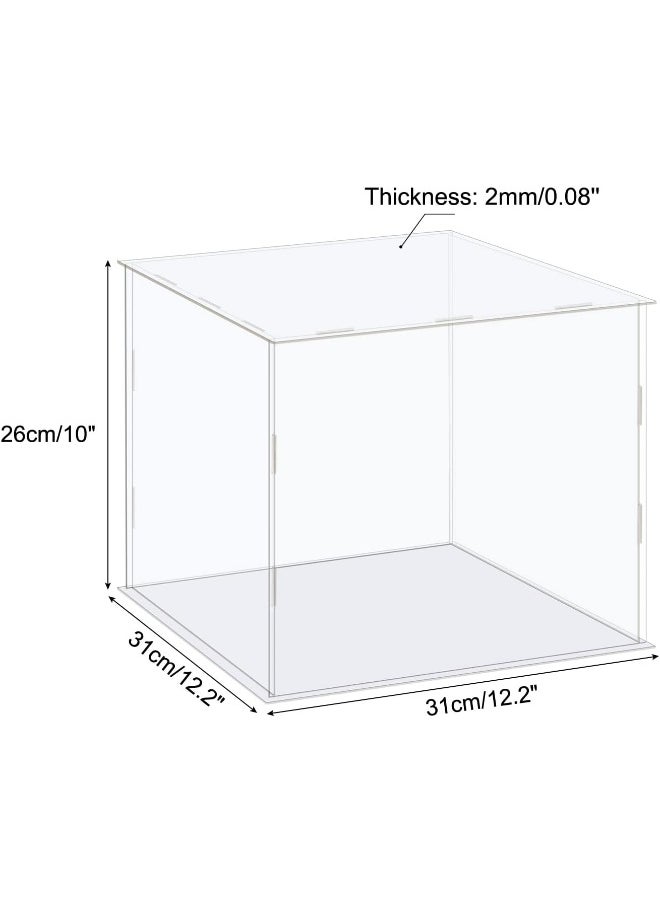 Generic sourcing map Acrylic Display Case Box Clear Dustproof Protection Showcase 31x31x26cm for Collectibles Display  - Image 2