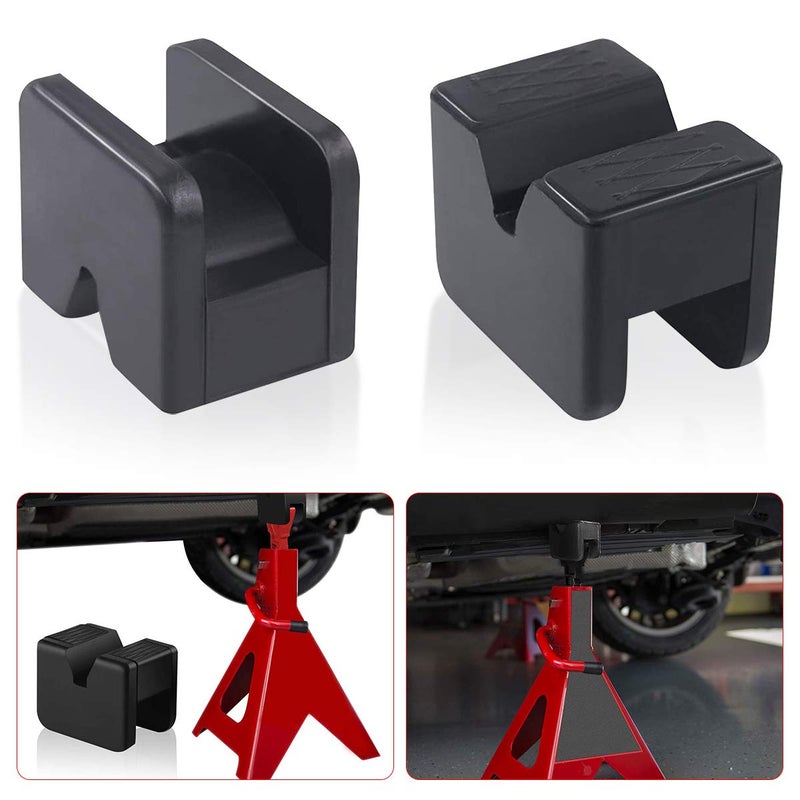 ADTOPI Jack Pad Adapter Rubber Jack Stands Universal Rubber Pads for Hi Lift Steel Car Jack Stand Frame Rail Jack Pinch Weld Protector 2 Pack