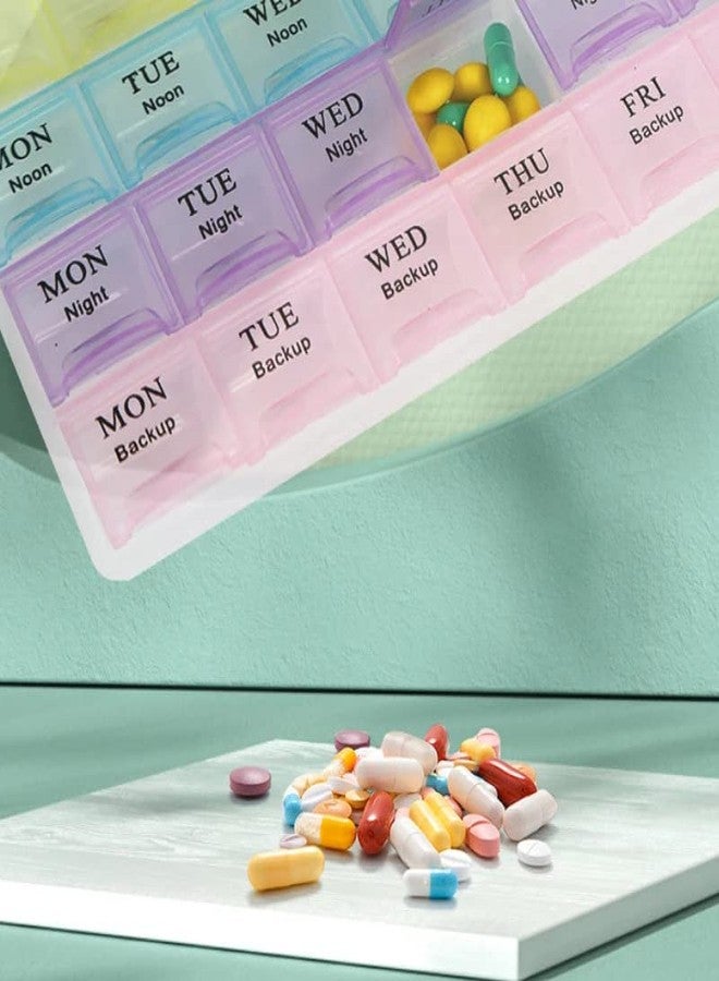 Dwarakesh Enterprises Compact Portable 4-Row Pill Organizer - 7-Day Medicine Planner with 4 Times a Day Color-Coded Compartments, Weekly Pill Organizer, Pack of 1 (28 Slots Total) - Image 5