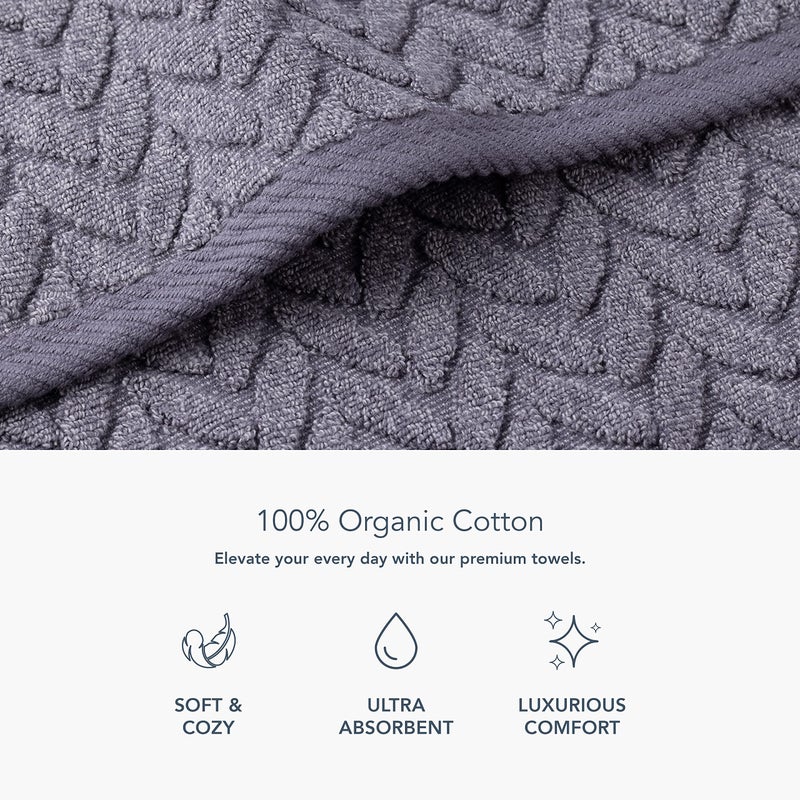 تيكسيري سيلك Texere 100 ٪ Cotton Cotton Jacquard 650 GSM Premium Bath Sets - Extrbent Extorbent Equipent Dry and Plush (Cable Excalibur 2 Bath Pows) - Image 2