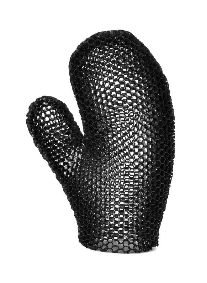 Supracor Stimulite Bath Mitt Exfoliating Glove Honeycomb Face And Body Scrubber Spa And Shower Loofah Firm Texture Black