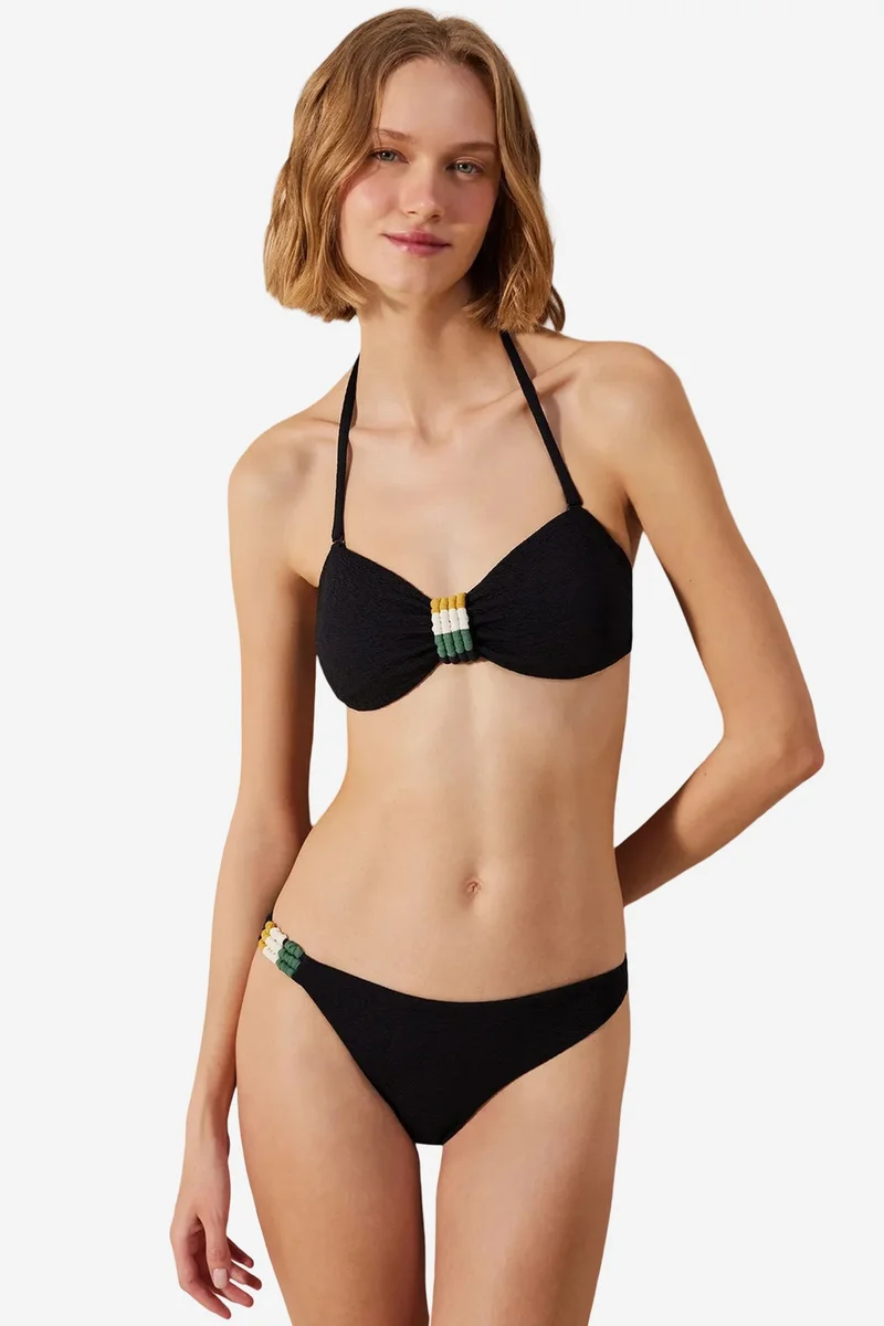 Penti PENTI Arlo Strapless Textured And Macrame Bikini Top