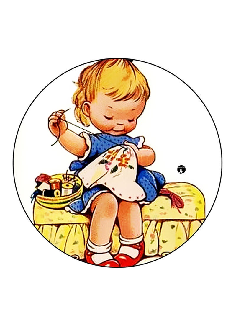 Girl Printed Mouse Pad  Multicolour