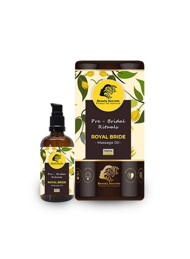 بيوتي سيكريتس زيت تدليك الجسم من Royal Bride لبشرة ناعمة ومغذية ومتوهجة وتخفيف التوتر | زيت الجسم الأيورفيدي الطبيعي للنساء والرجال - Image 1