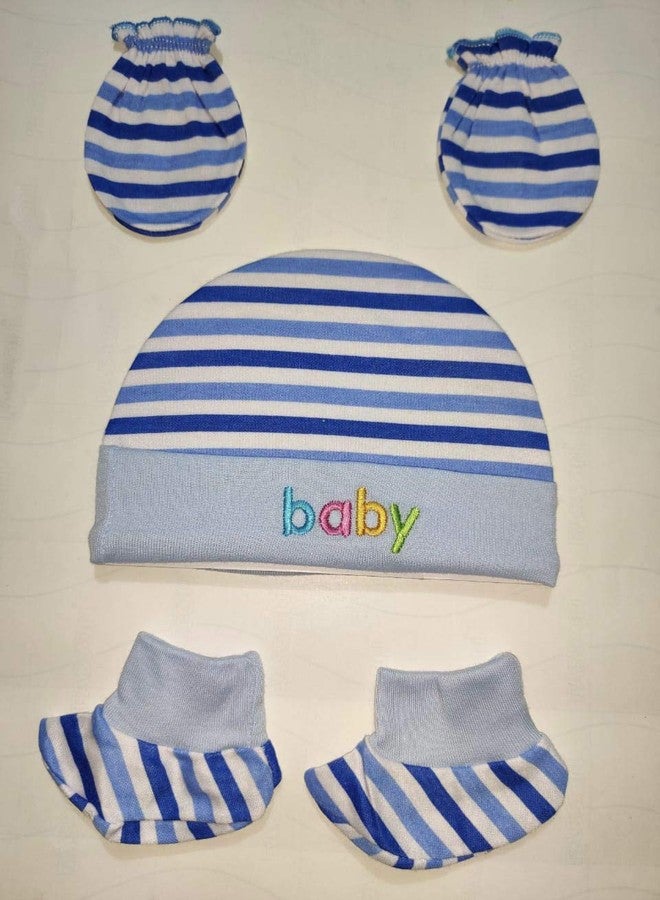 obbi Baby Hosiery Cap Booty and Mitten Set for Infants Combo Pack (Multicolor (Pack of 4), 0-3 Months) Design May Vary - Image 4