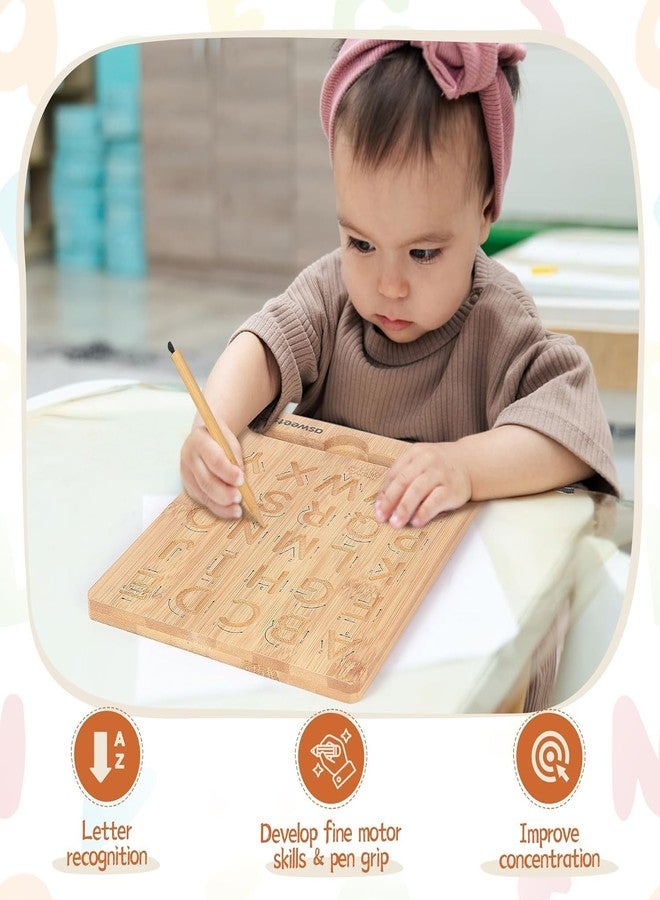Asweets Montessori Wooden Alphabet Tracing Board, Wood Letter Practicing Board,Double-Sided Boards for Toddlers and Preschool Gifts for Kids(1 Piece) - Image 5