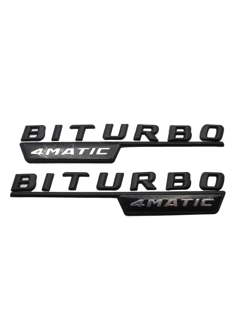 Generic Emblem Biturbo 4matic Metal Sticker - 1 Set  - Image 2