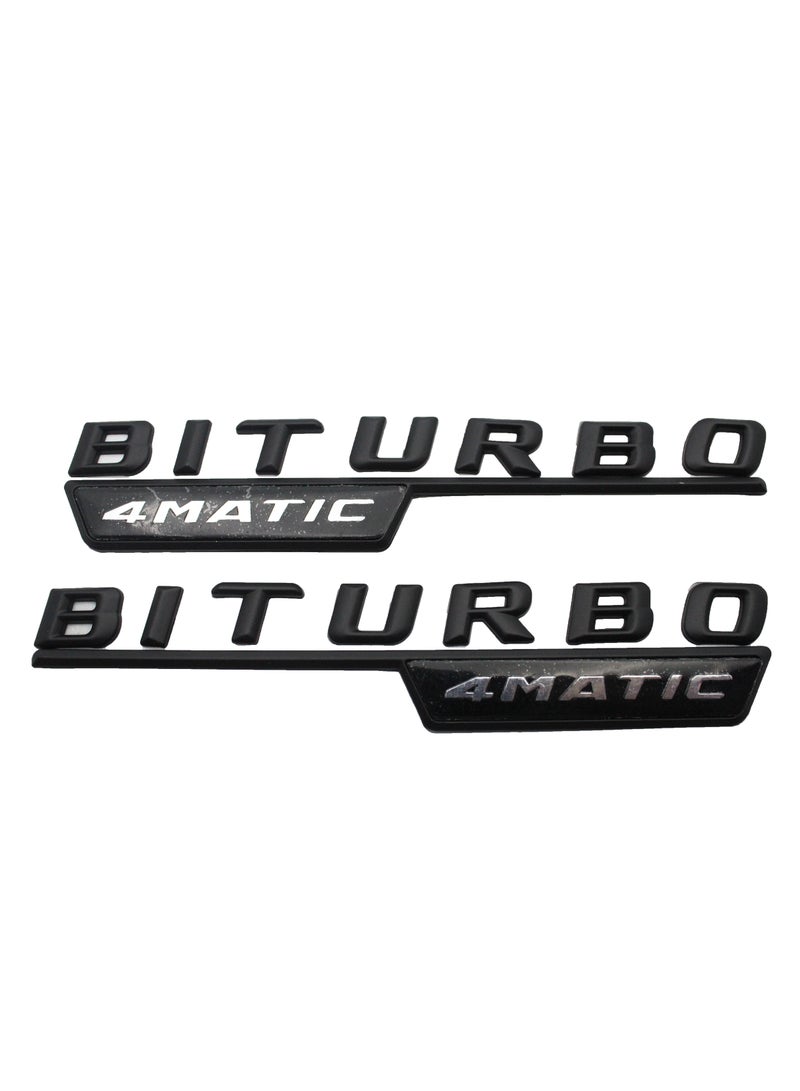 Generic Emblem Biturbo 4matic Metal Sticker - 1 Set  - Image 1