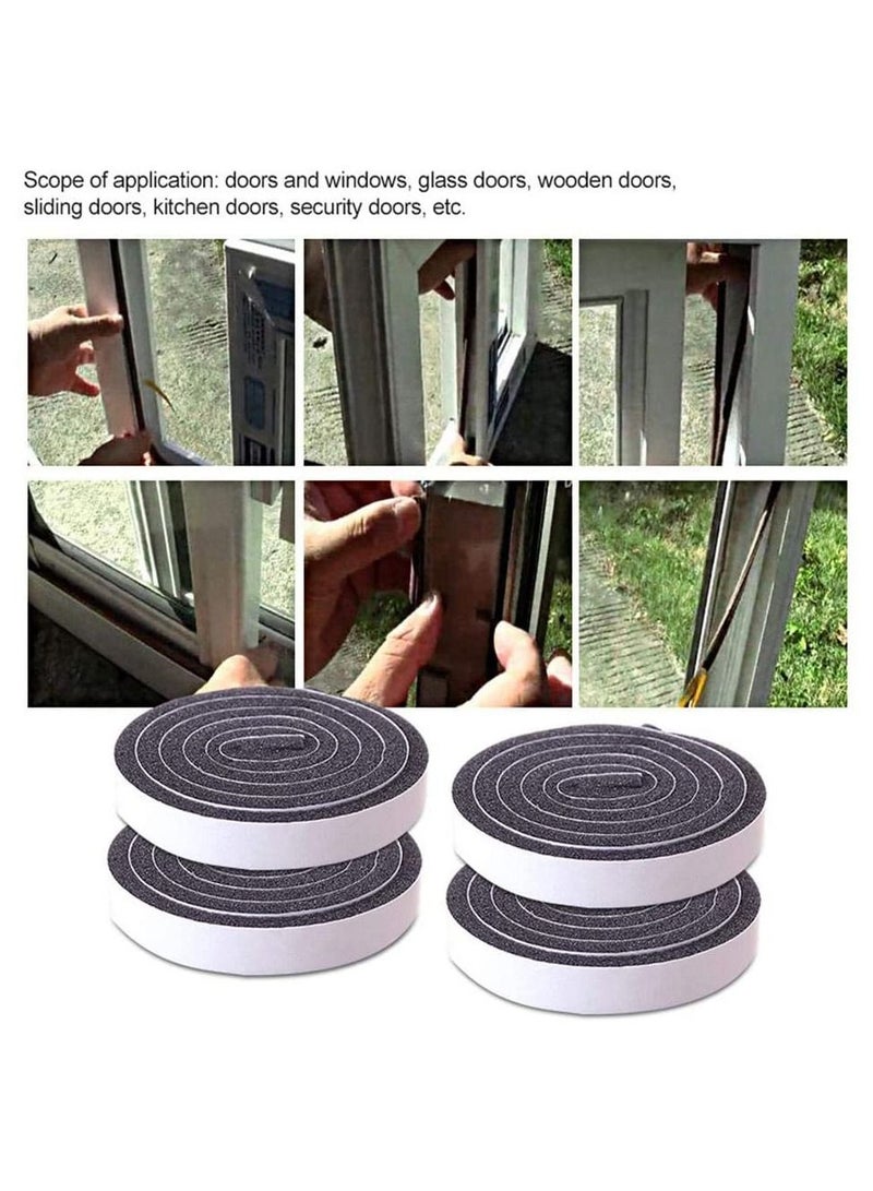 Door Sealer 4-Piece Sound Noice Proof with Sealing Thick Foam Tape for Seal  - Image 4