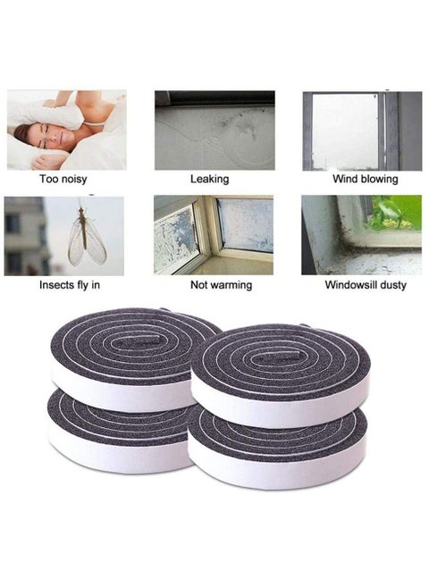 Door Sealer 4-Piece Sound Noice Proof with Sealing Thick Foam Tape for Seal