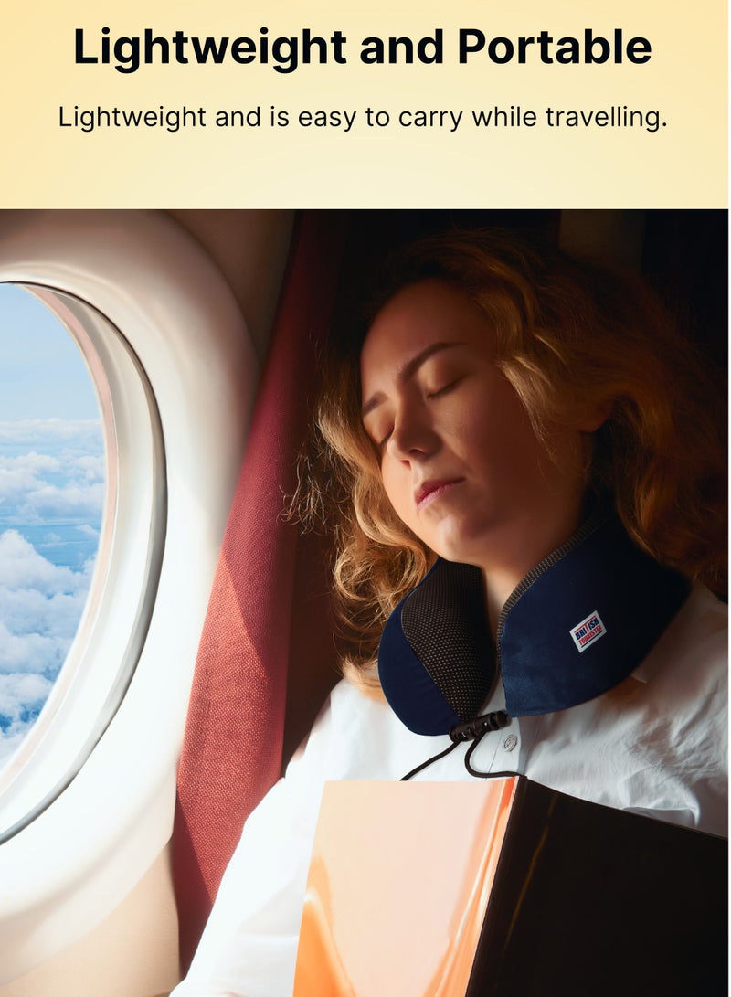 BRITISH TOURISTER Travel Pillow, Memory Foam, Airplane Neck Pillow Blue - Image 5