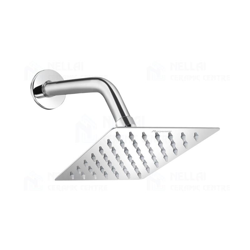 Parryware Overhead Shower with Arm – 150mm Square | Chrome Finish | Wall Mounted - Image 5