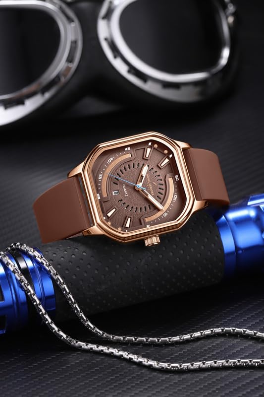 Daniel Hechter Paris Rivoli Collection Modern Analog Watch for Men with Octagon Dial and Silicon Band-DHM1003 - Image 4