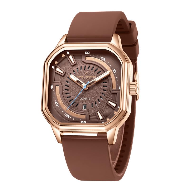 Daniel Hechter Paris Rivoli Collection Modern Analog Watch for Men with Octagon Dial and Silicon Band-DHM1003 - Image 1