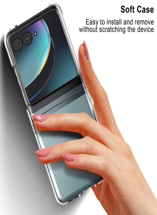 Foluu Case for Motorola Razr+ 2023, Clear Hard PC Back Bumper Protective Case for Moto Razr+ 2023 (Crystal Clear) - Image 5