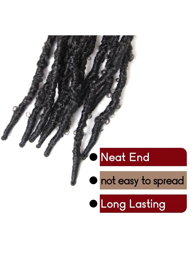 BOHOBABE 30 Inch Light Weight Butterfly Locs Crochet Hair 8 Packs Long Distressed Butterfly Faux Locs Crochet Hair, 1B - Image 5